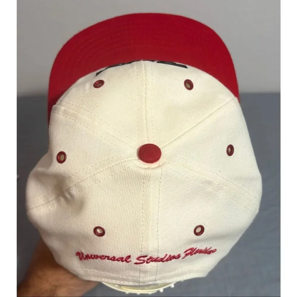 Vintage Woody Woodpecker Hat Cartoon Cap Universal Studios Red and White FLAW